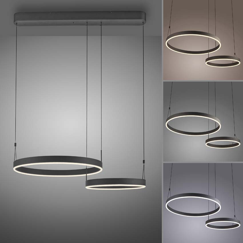 Hanglamp Easy Lift - Zwart - 90cm - Dimbaar - 1x25W/1x16W - CCT