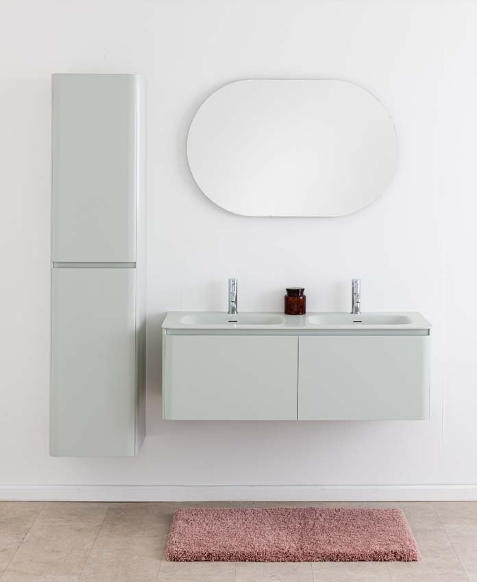 Badkamermeubel Austin cyaan met dubbele wastafel mat 120cm