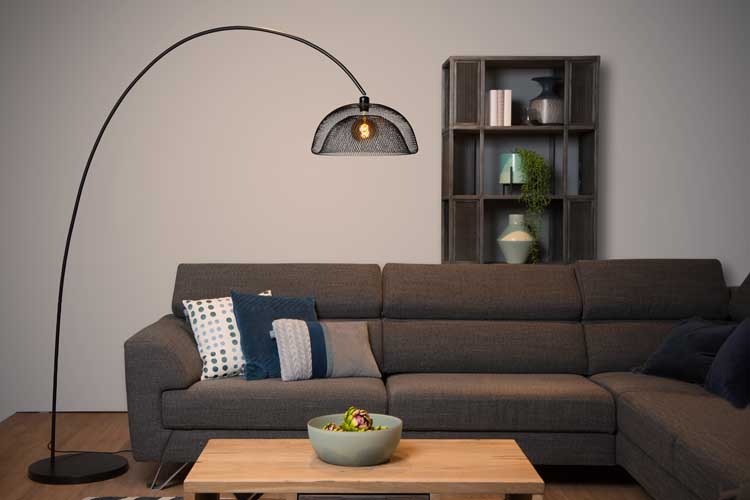 Lucide MESH - Lampadaire - E27 - Noir
