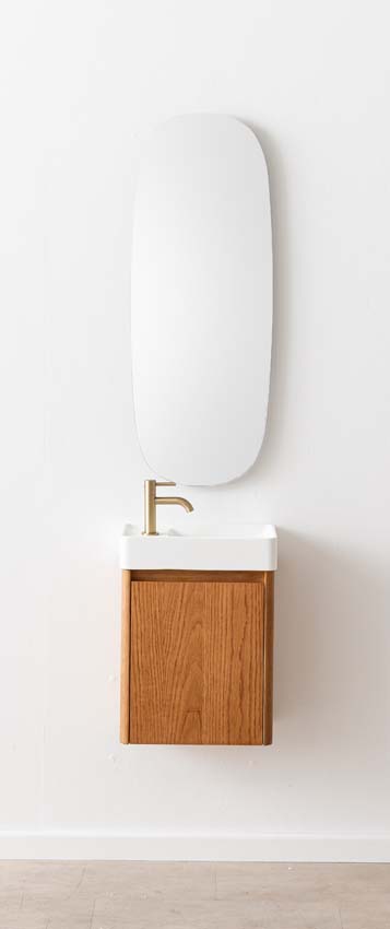 Toiletmeubel Floris eik wastafel wit 50x40,5x25cm Toiletmeubel Floris eik wastafel wit 50x40,5x25cm