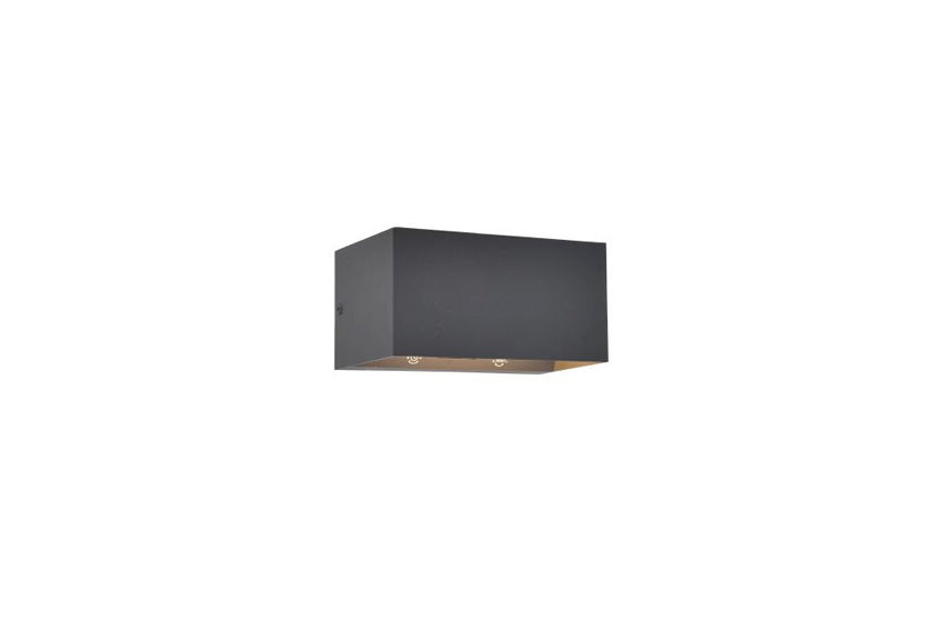 Applique murale extérieur - gris foncé - 14,6x7,5x9,4cm - LED - 1x10,5W - 4000K - IP54 - détecteur de mouvement