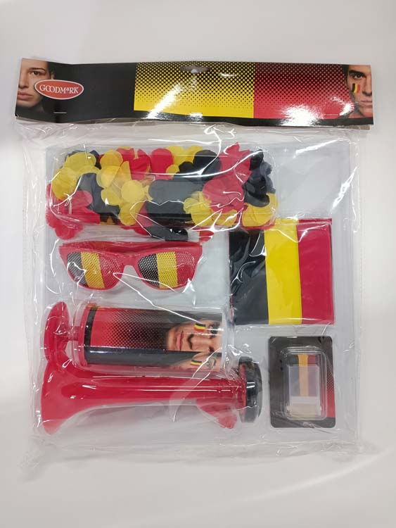 Supportersset Belgische driekleur WK