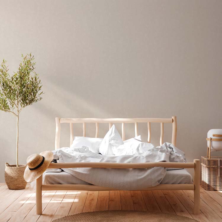 Vinyl op vliesbehang uni beige 0,53x10,05m