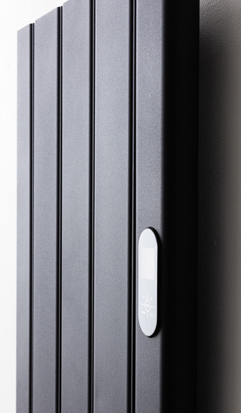 Elektrische designradiator Daisy enkel 160x50cm antraciet 1500Watt