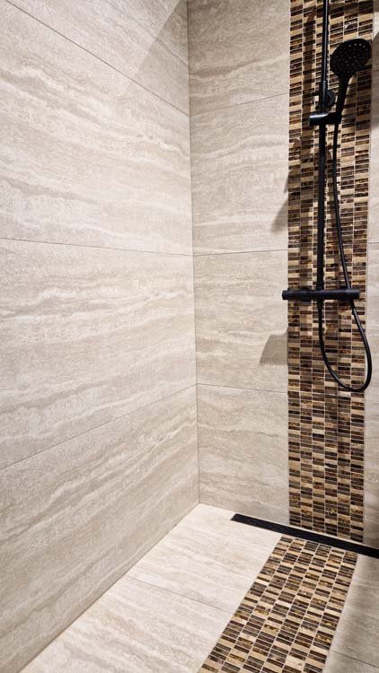 Carrelage de sol et mural Alfa imitation marbre beige mat 60x120cm