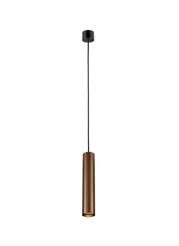 Suspension - noir/bronze brossé - Ø5,6xH184cm - dimmable - GU10 - 1x50W