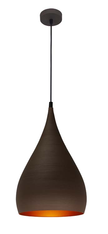 Suspension brun/or diam 25cm E27