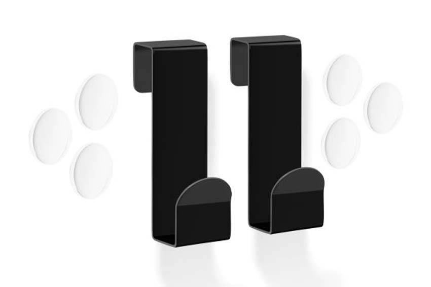 Crochet pour serviette Zack Mitor noir 7,5cm set de 2