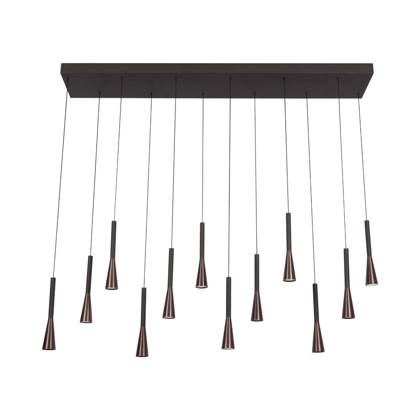 Lucide Premium Joakim - Suspension - LED dimmable - CCT - 12x7W 2700K/4000K - Café