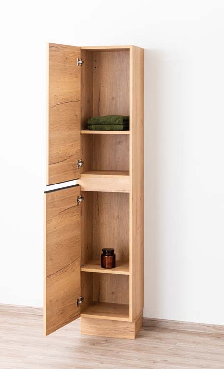 Kolomkast Daria goudbruine eiklook staand 185x40x32cm