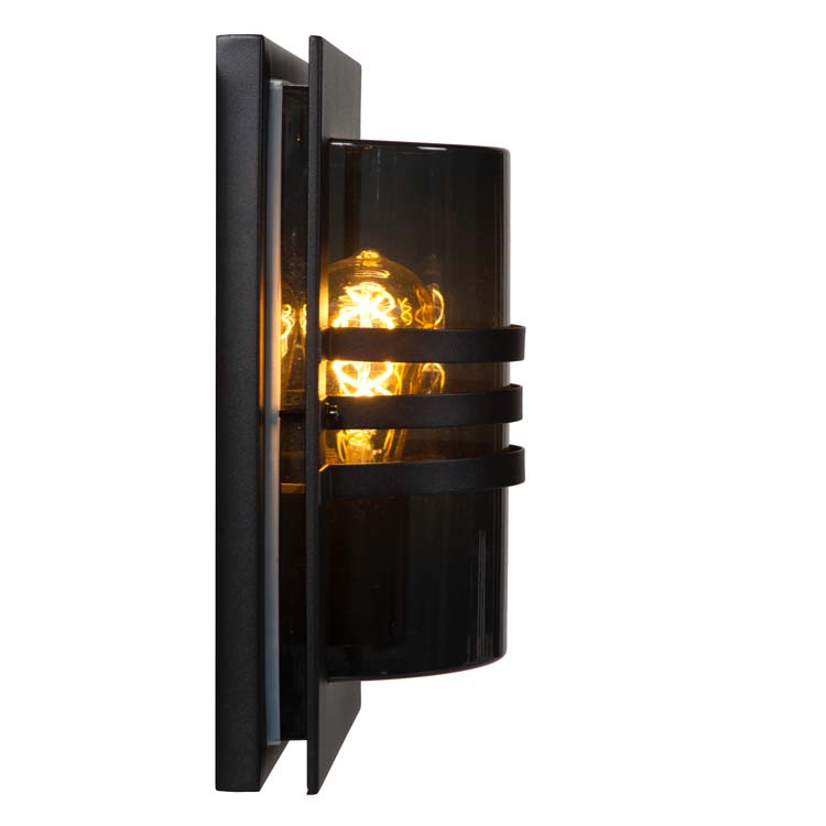 Lucide PRIVAS - Applique murale Extérieur - H33 cm - E27 - IP44 - Noir
