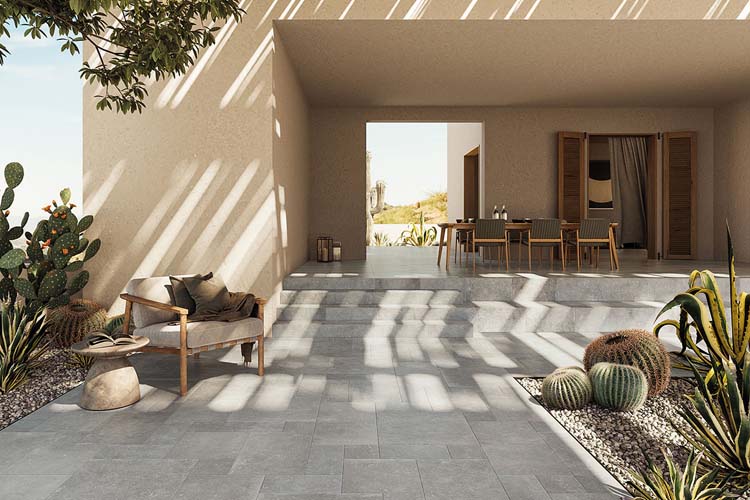 Carrelage de sol et mural Di Pietra Grigio gris 5 formats