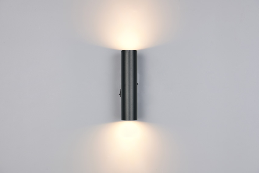 Wandlamp - mat zwart - 4x18cm - 2xGU10 - 2x5W - excl. lichtbron