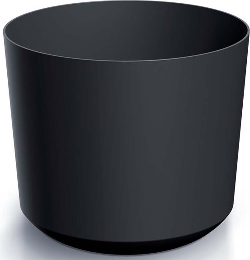 Bloempot Tubo kunststof donkergrijs Ø13xH11cm