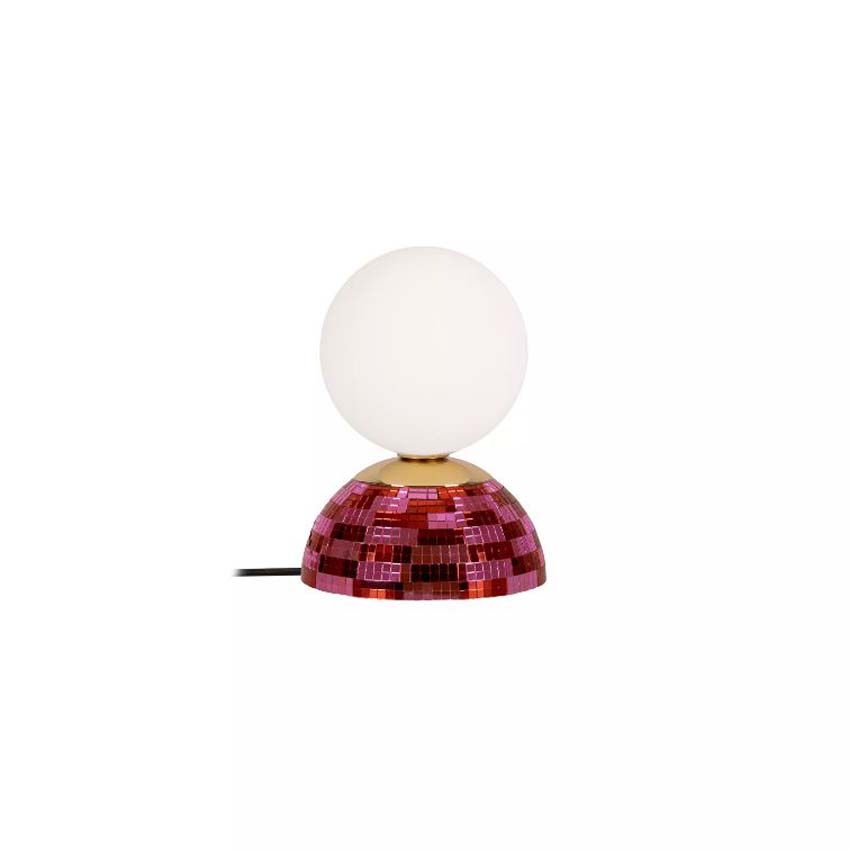 Lucide Essential Glitzer - Lampe de table - Ø14cm - 1xG9 - Rose