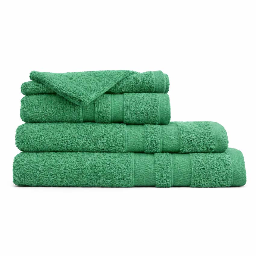 Set de serviettes Cosibel en coton vert 2 personnes qualité hôtelière