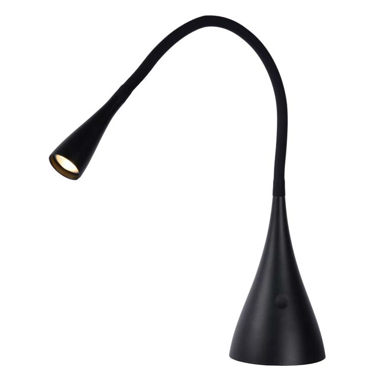 Lucide ZOZY - Lampe de bureau - 3W 3000K - 3 StepDim - Noir