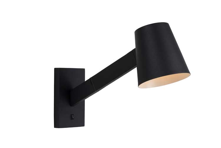 Lucide MIZUKO - Wandlamp - E14 - Zwart