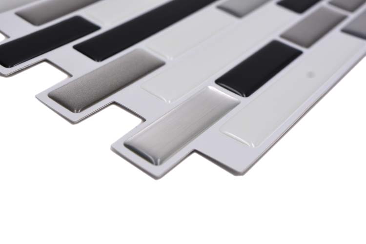 Mosaïque vinyle calm silver 25,5 x 23,6 cm