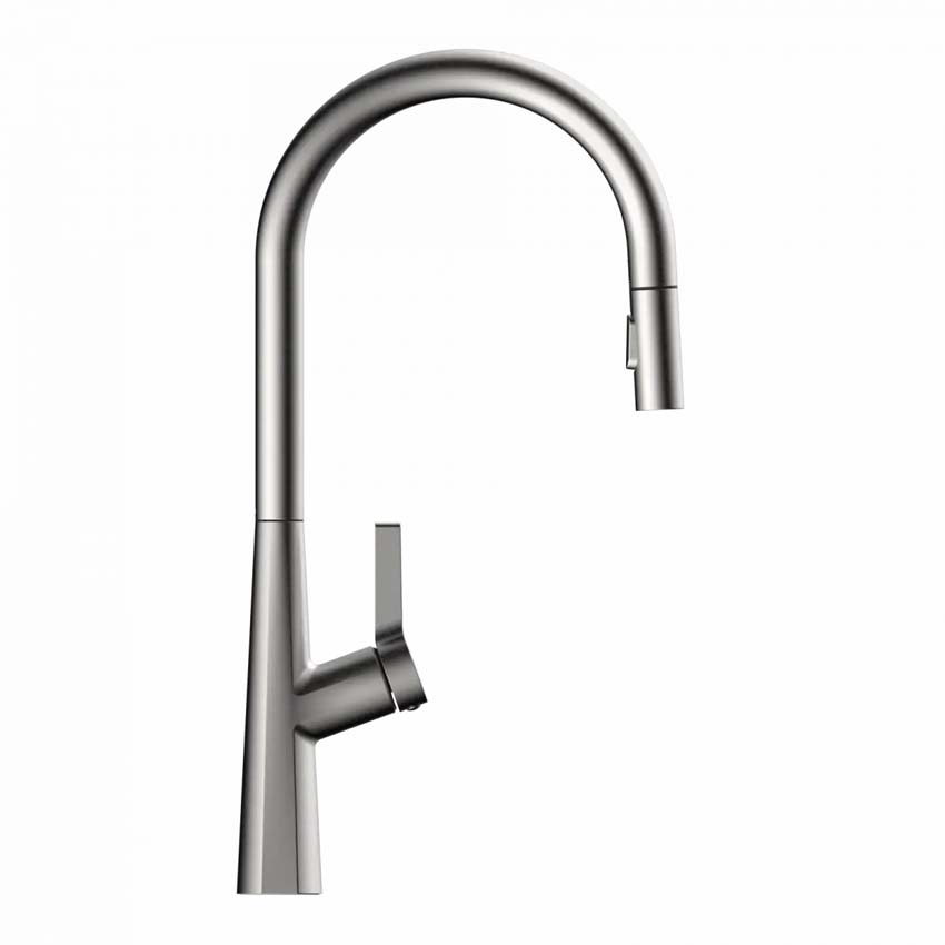 Keukenkraan Wasserwerk WK 9 Sphere inox met uittrekbare uitloop