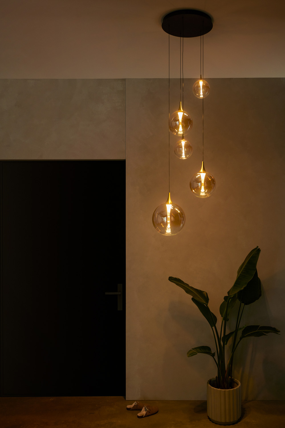 Lucide Premium Gisela - Hanglamp - Ø57cm - LED Dimb. - 2700K - Met vervangbare LED-module - Amber