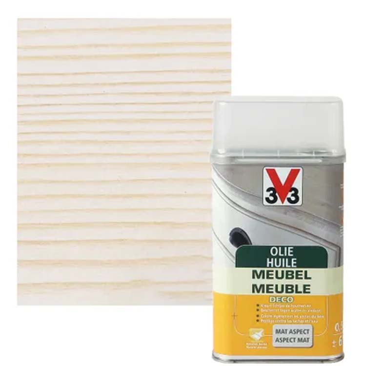 V33 meubelolie wit mat 0,5L