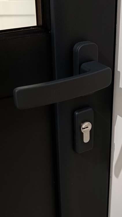 Buitendeur alu Aveiro zwart R 960X2180 mm