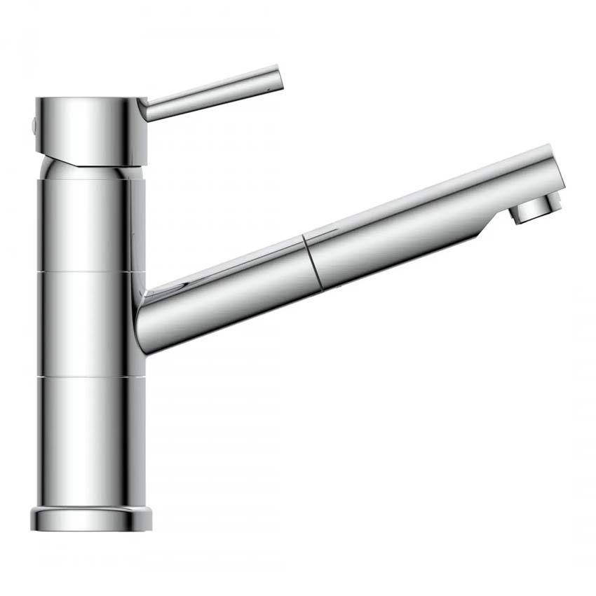 Keukenkraan Unai chroom met uittrekbare uitloop