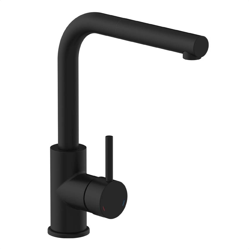 Mitigeur de cuisine Fynn bec extensible + capteur noir mat