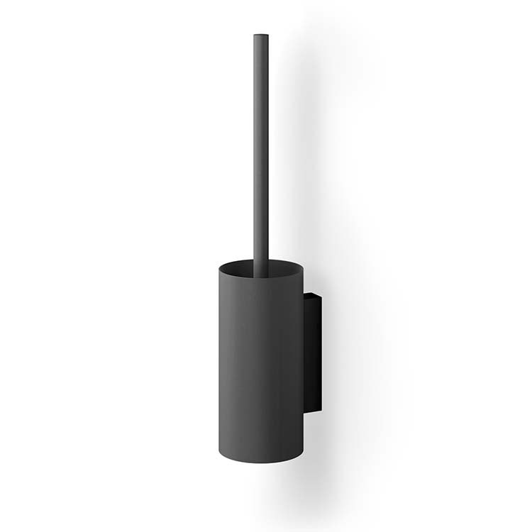 Balayette WC Linea noire D8.9 cm H44 cm acier inoxydable