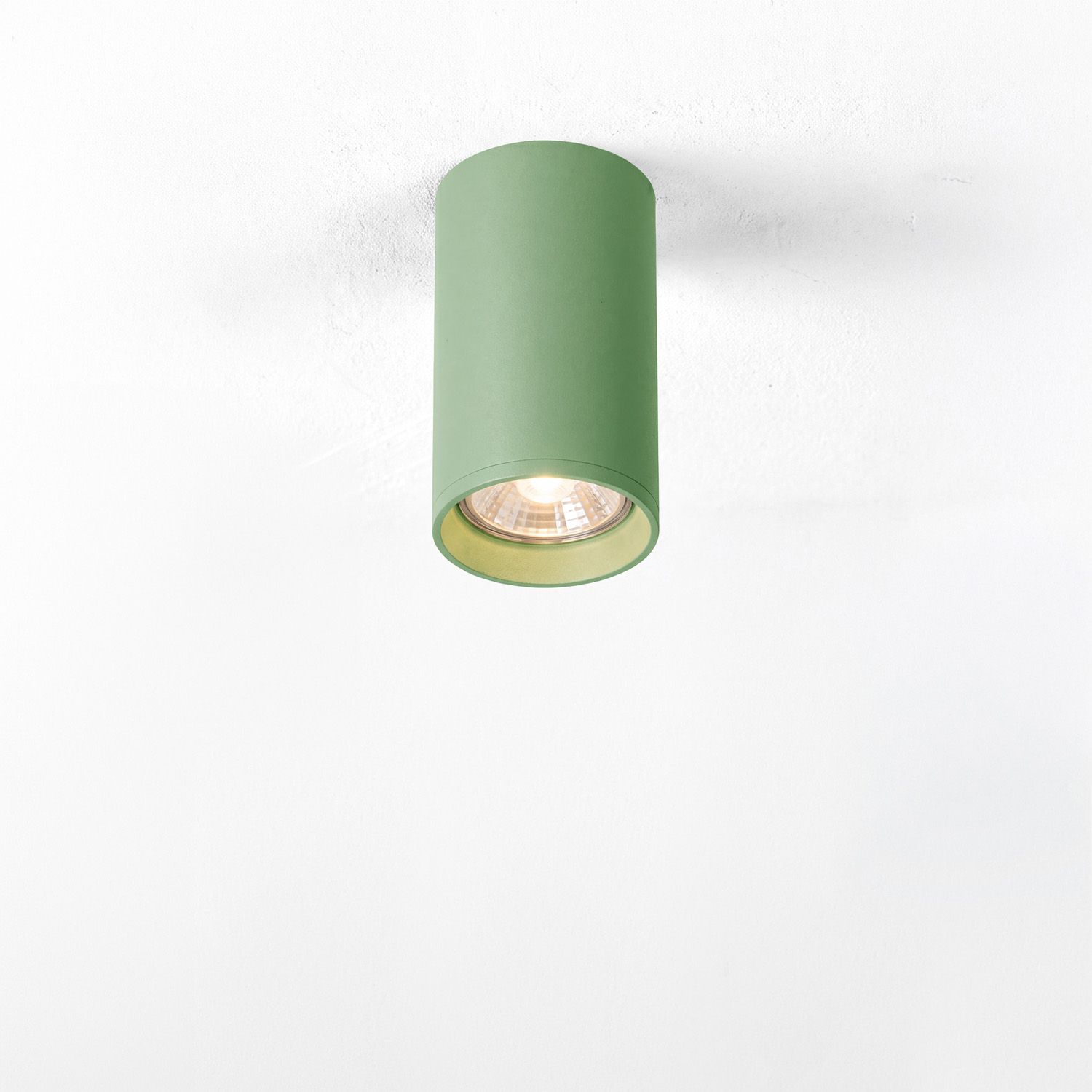 Spot en saillie - vert sauge - Ø5,2xH9cm - GU10 - 1 source lumineuse - 2700K - LED incluse