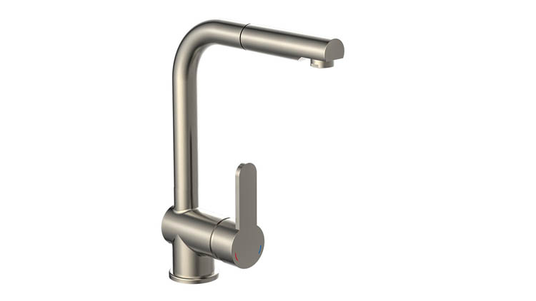 Robinet de cuisine Levi inox-look