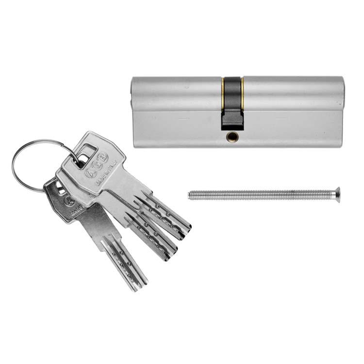 Cilinder AGB veiligheid 95mm  inox look SKG**