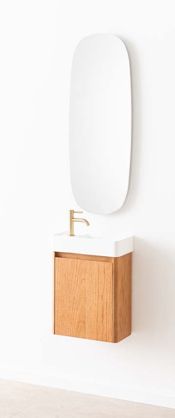 Miroir Fendi ovale LED + anti-buée 38x100cm