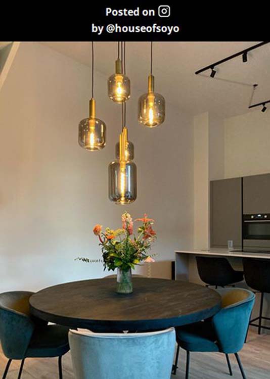 Hanglamp - fumé - Ø66cm - 5xE27 - 40W