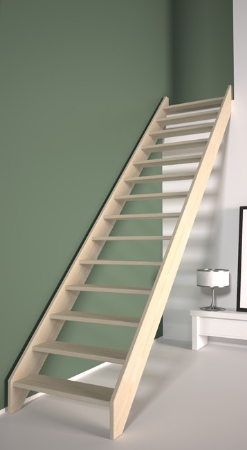 Escalier droit en pin Leipzig 275x82cm