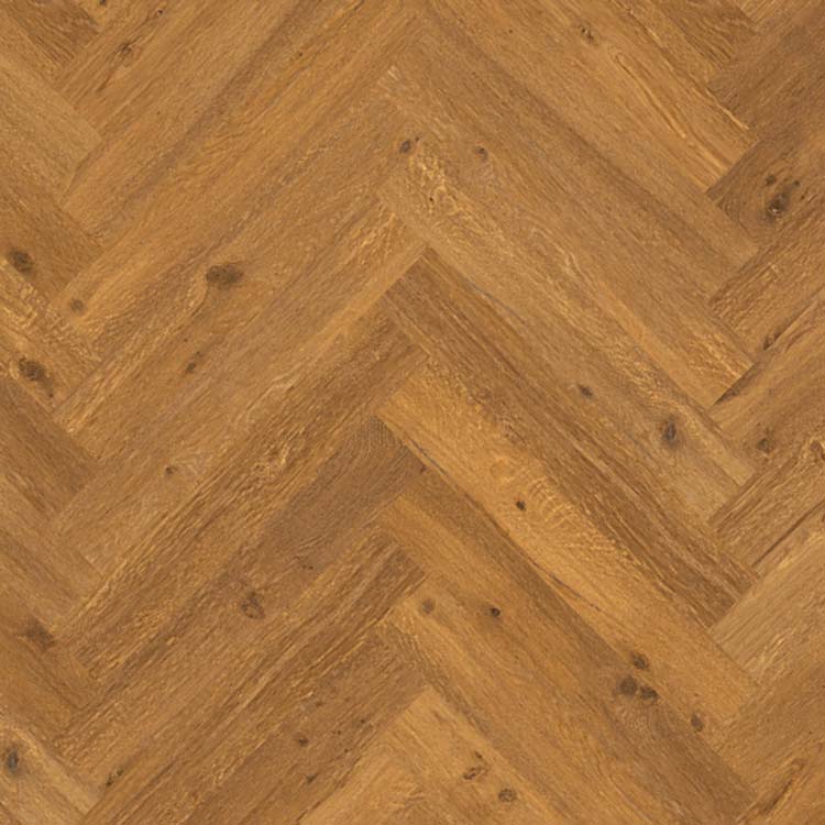 Vinyl vloer Floorify Ikura plank 4,5mm visgraat bruin eik 75x12,5cm