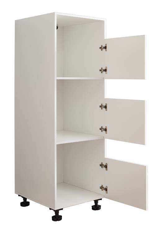 Wasmachine kast Decowash met 3 compartimenten wit 50x67,5x162cm