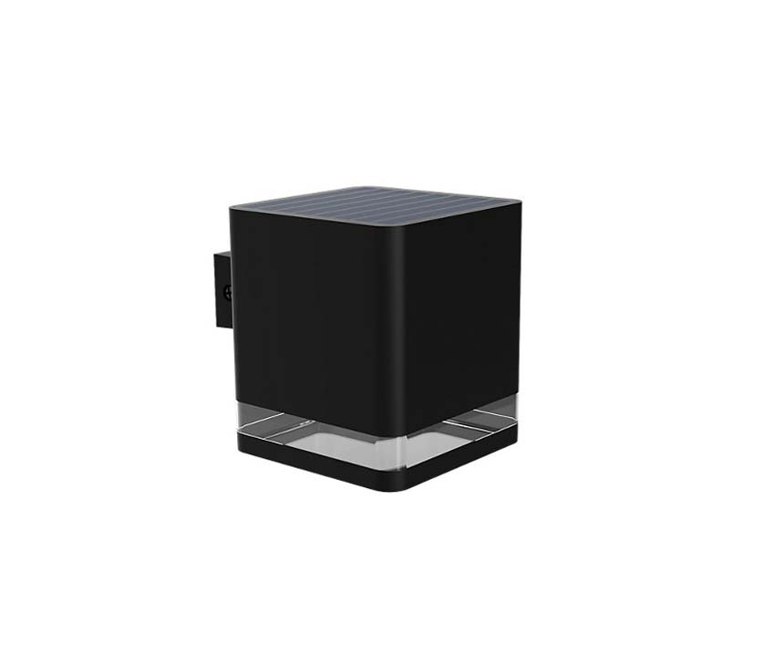 Applique murale d'extérieur Lucio Solar - noir 1.8W - 2700K  - IP44 - avec détecteur capteur de crépuscule