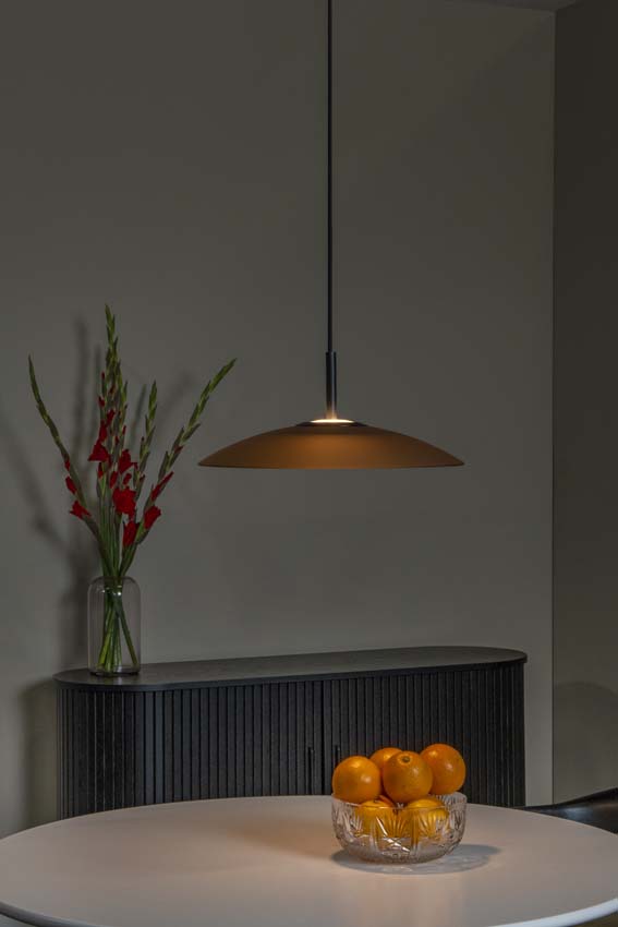 Lucide Premium MENGA - Hanglamp - Ø 40 cm - LED Dimb. - 1x11W 2700K - Amber