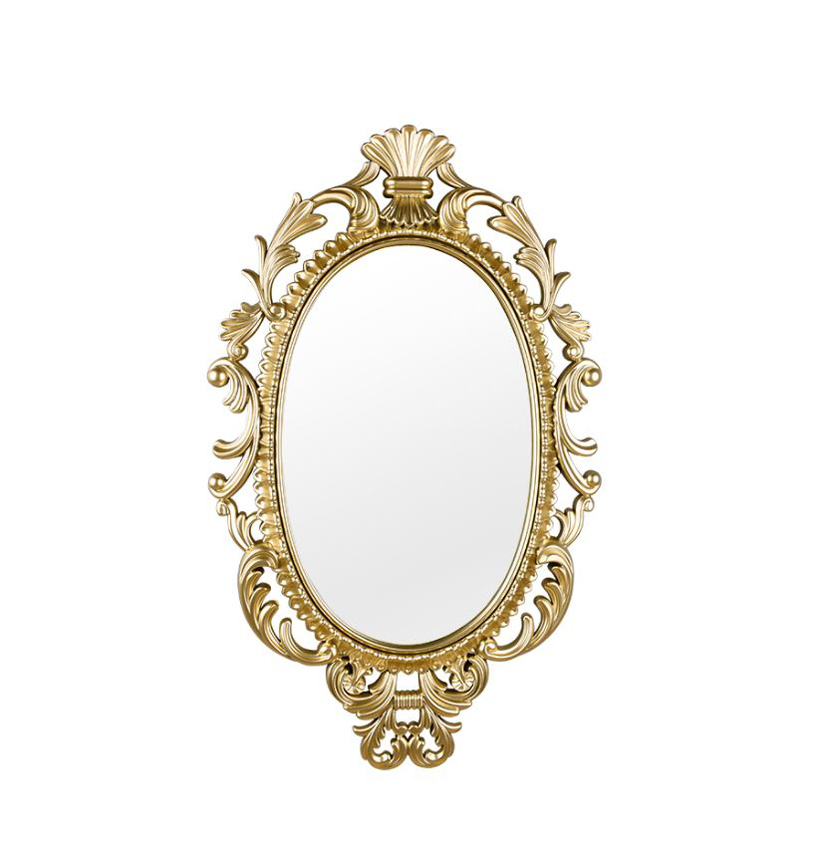 Spiegel rond barok goud 73x44,5cm