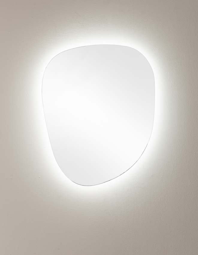 Miroir Fendi forme organique LED + anti-buée 58x72cm