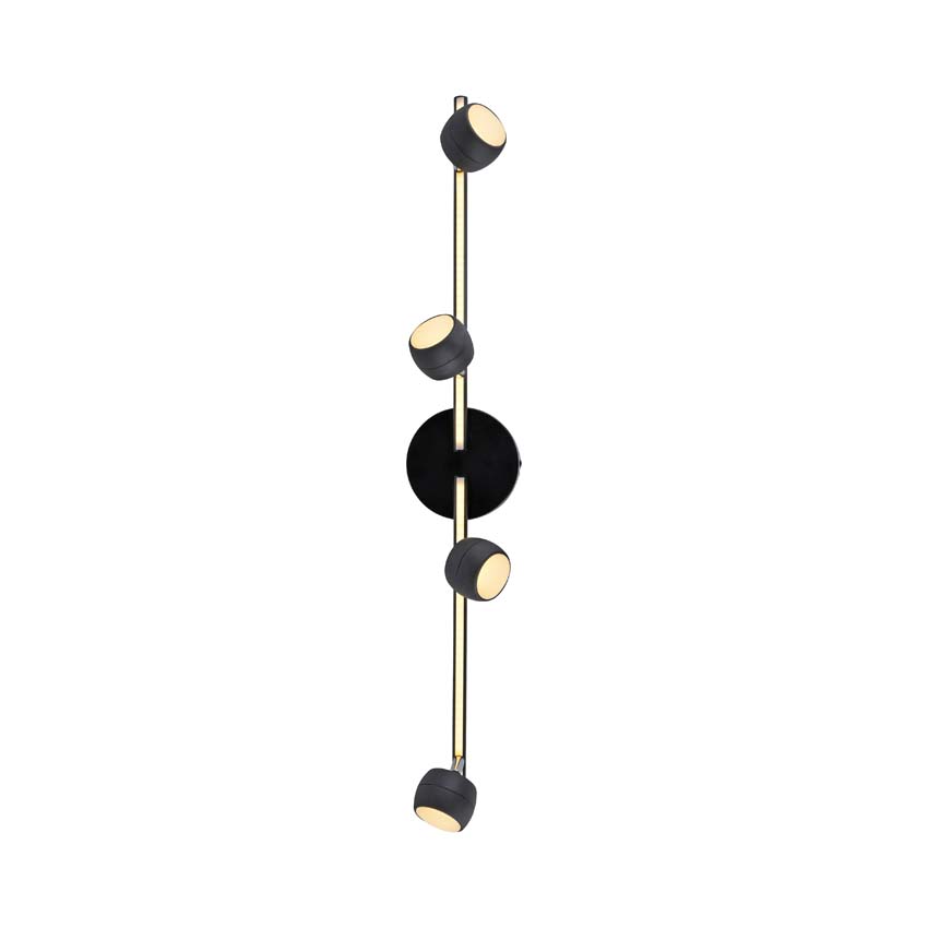 Spot plafond - noir - 13x75cm - dimmable - 4x5,35W - 3000K