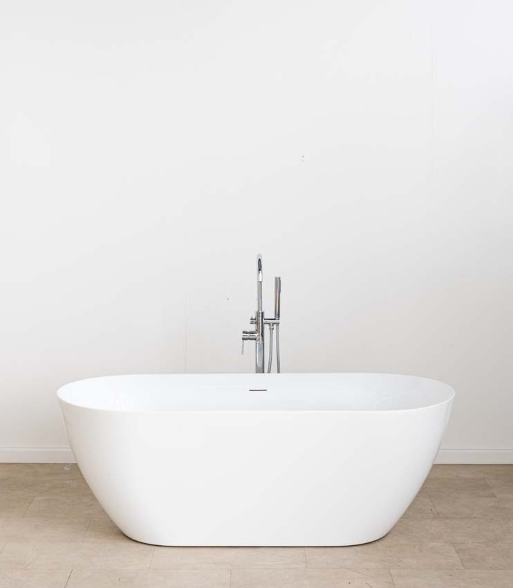 Vrijstaand bad Cal glanzend wit 170x75cm