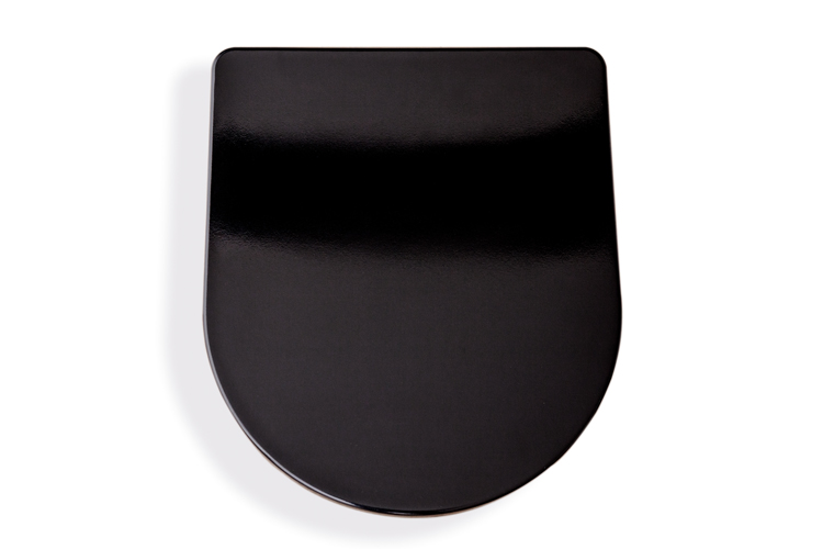 Siège de toilette Gary mince noir softclose