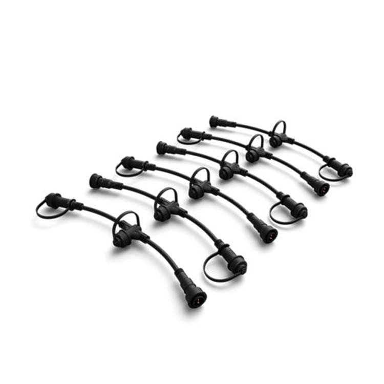 Connecteur LV noir 12V IP65 - lot de 6 pièces