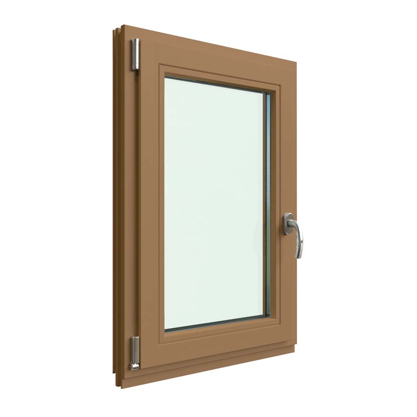 Houten draaikiepraam 1-vleugel Vardelux meranti 68mm naturel 1000x1200mm links