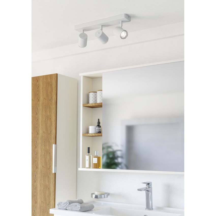 Spot en saillie - Blanc - L35xH11,5cm - Dimmable - GU10 - 3x5W - barre
