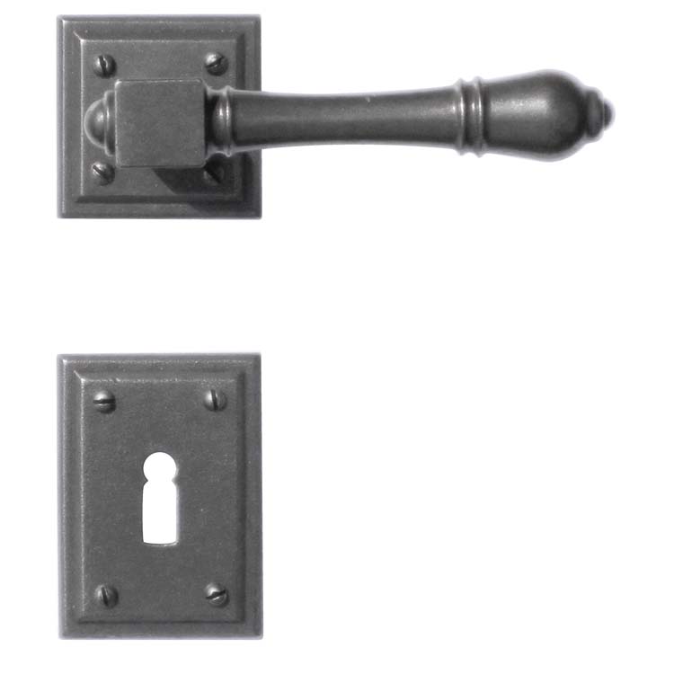 Poignée de porte pro prato fer rosace barbe