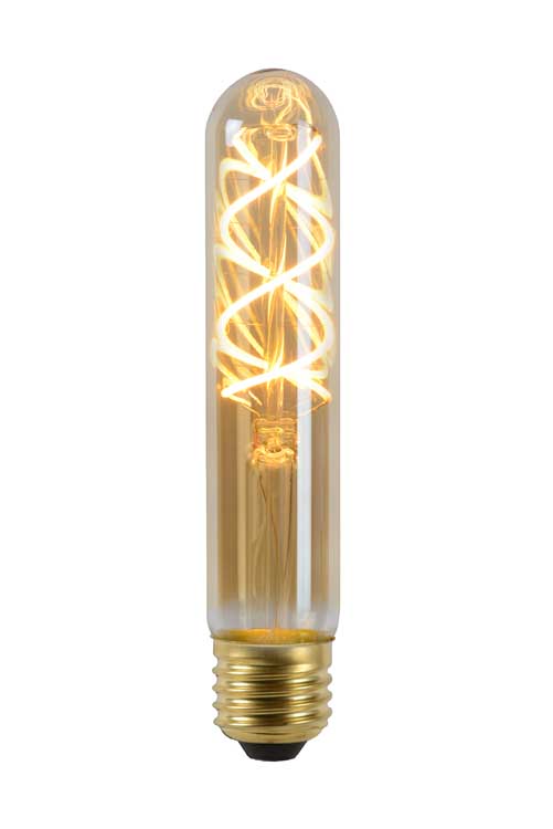 Lucide LED Bulb - Filament lamp - Ø3cm - Dimbaar - E27 - 1x5W 2200K - Amber